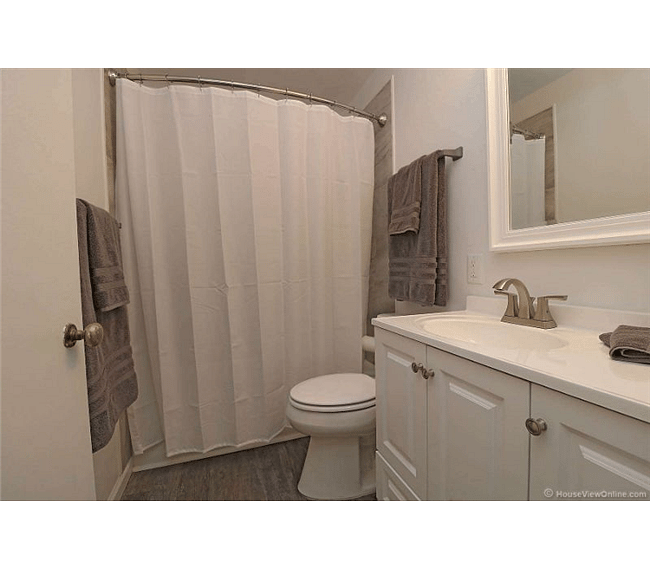 Newly refinished bathroom