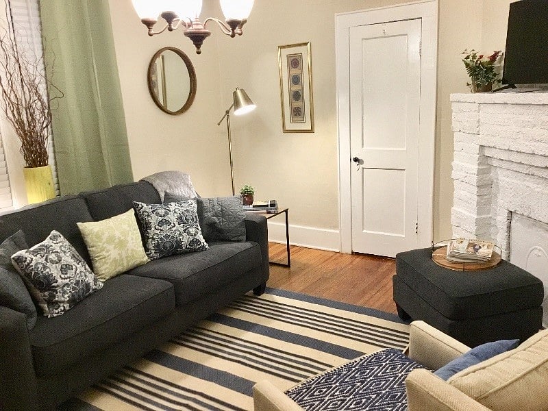 Living area. Sofa bed