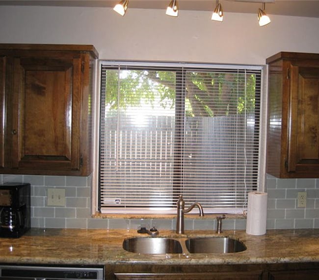 Kitchen with granite counter and lots of storage