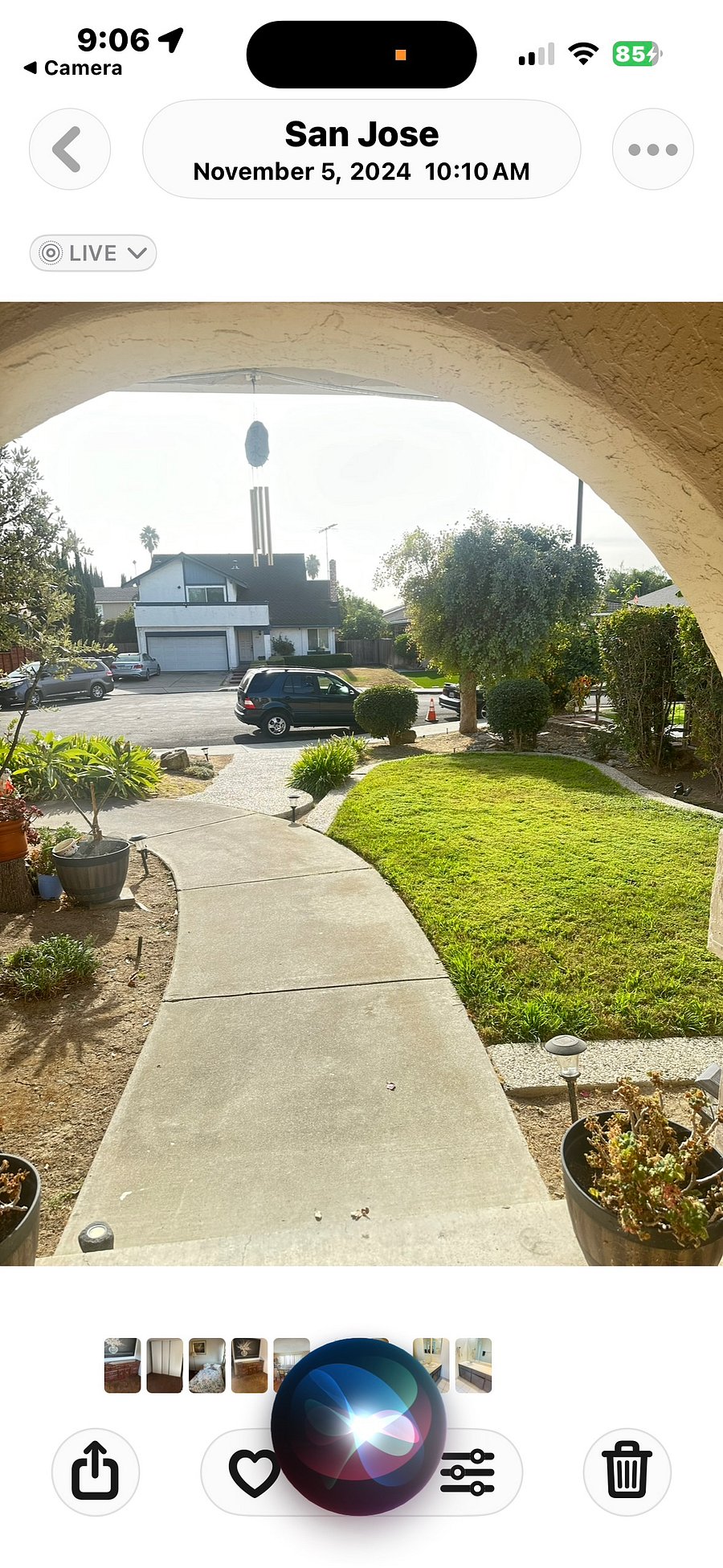 Street curb parking accross the room