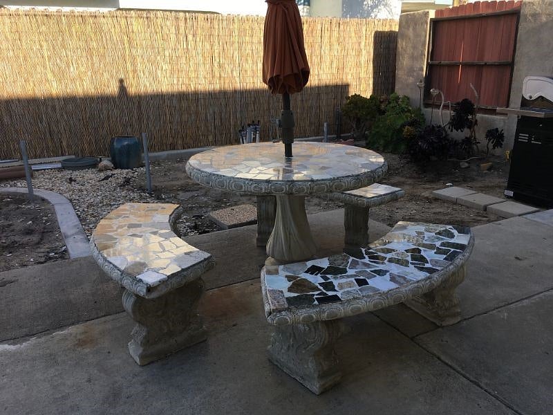 Outdoor Seating Area with Umbrella