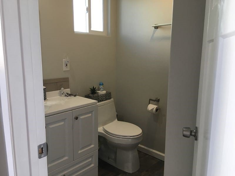 Clean modern private bathroom 