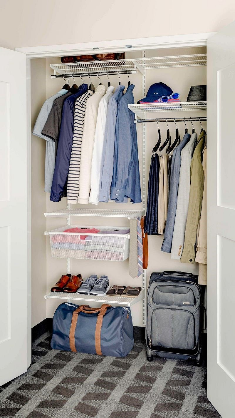 Unpack in style! TownePlace Suites and The Container Store have partnered to bring you a fully customizable Elfa closet system, so you can stay organized during your stay. This photo is a representation of the hotel’s facilities and amenities.