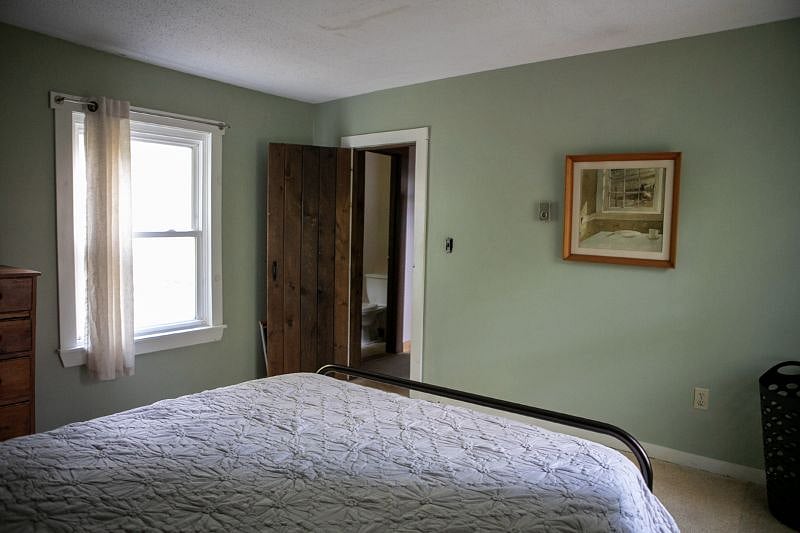The bedroom has a new Tuft and Needle mattress.