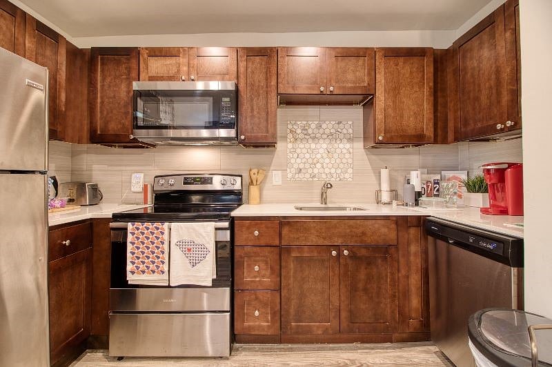 Fully stocked kitchen with Keurig
