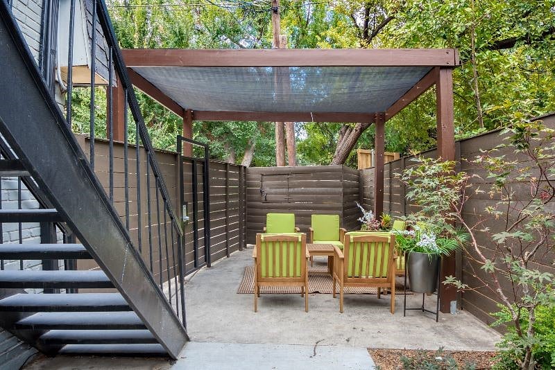 Covered patio area