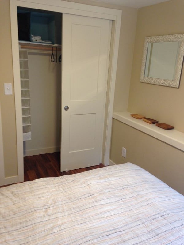 Large closet in bedroom