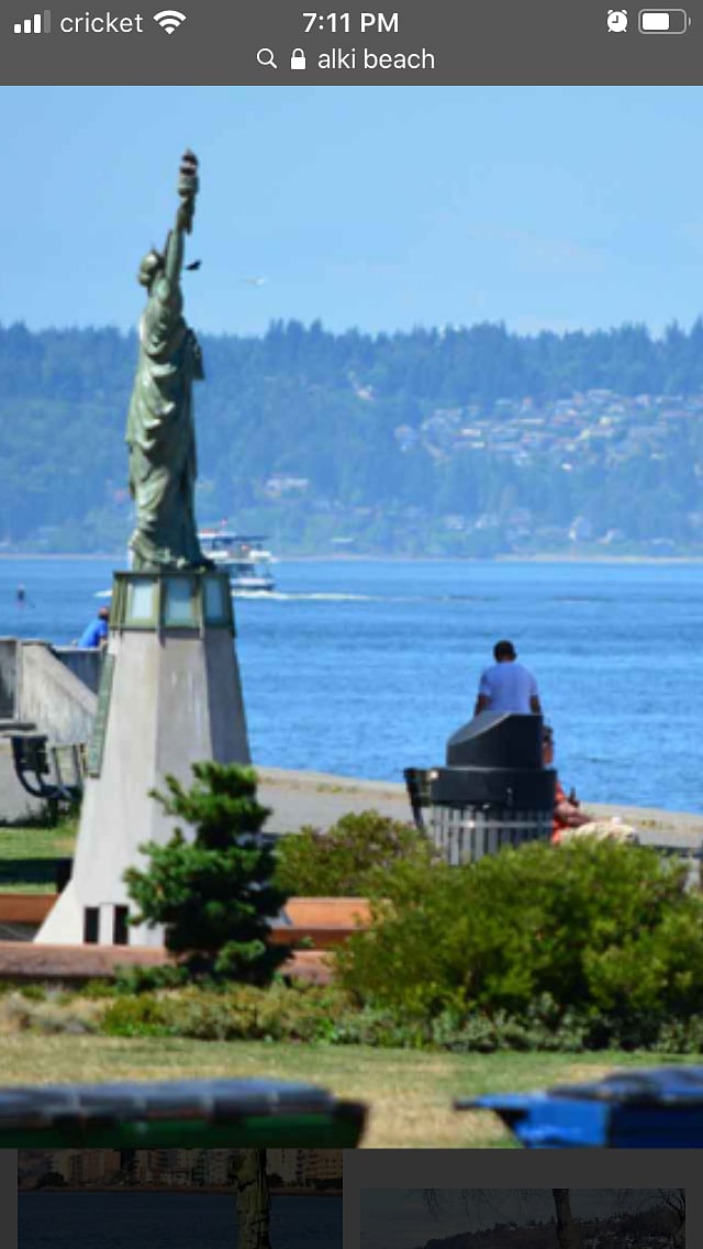 Statue of Liberty in Alki beach.