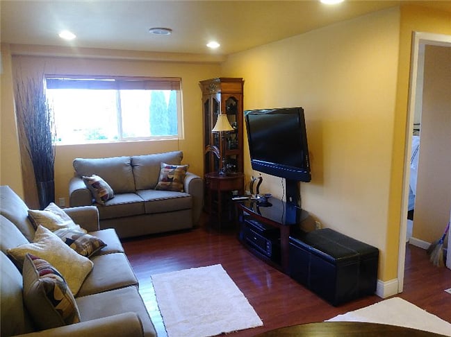 large tv has basic channels and amazon firestick.