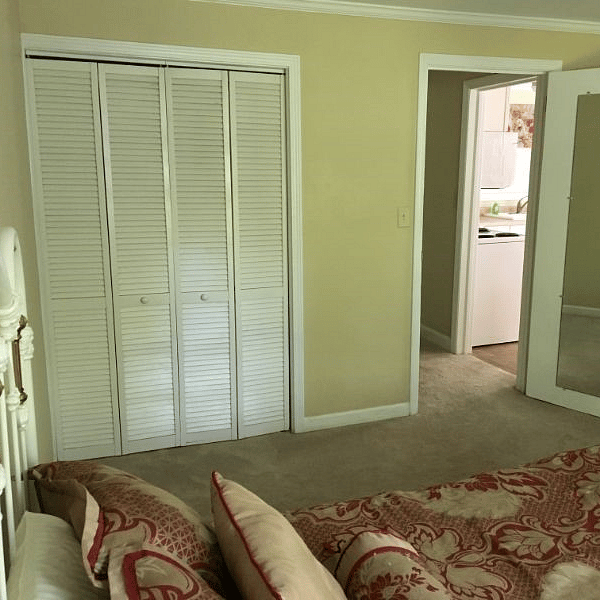 Bedroom closet for hanging clothes & shoes