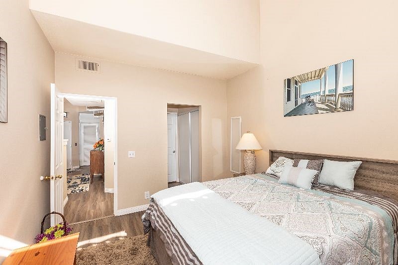 View looking towards main portion of home from master bedroom