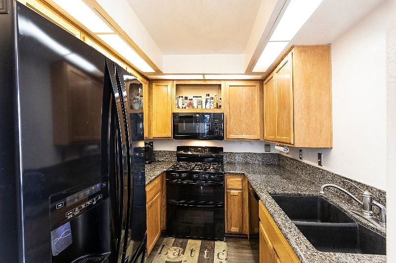 Galley kitchen with amazing quiet dishwasher