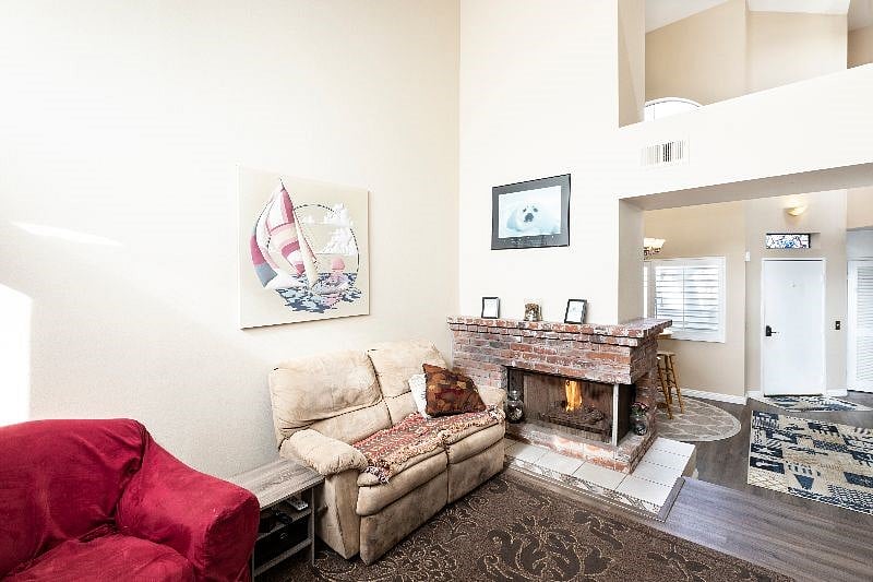 Fireplace is gas fire and nice for warming up the home