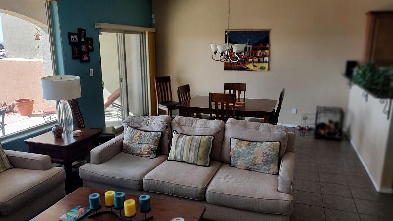 A comfortable place to chat with housemates or guests.