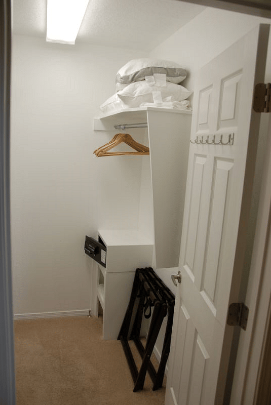 Closet has a hotel safe
