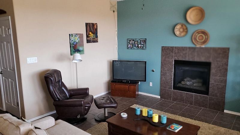 Comfortable place to chat with housemates or guests.