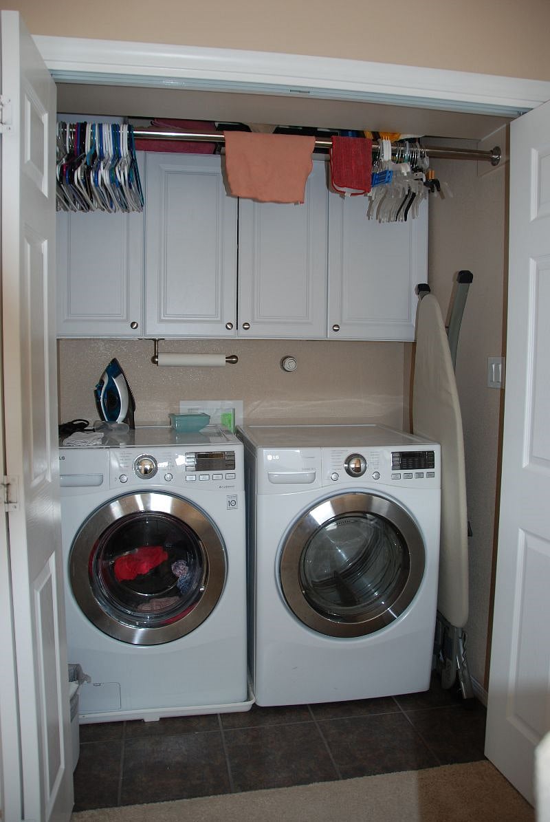 The washer & dryer area