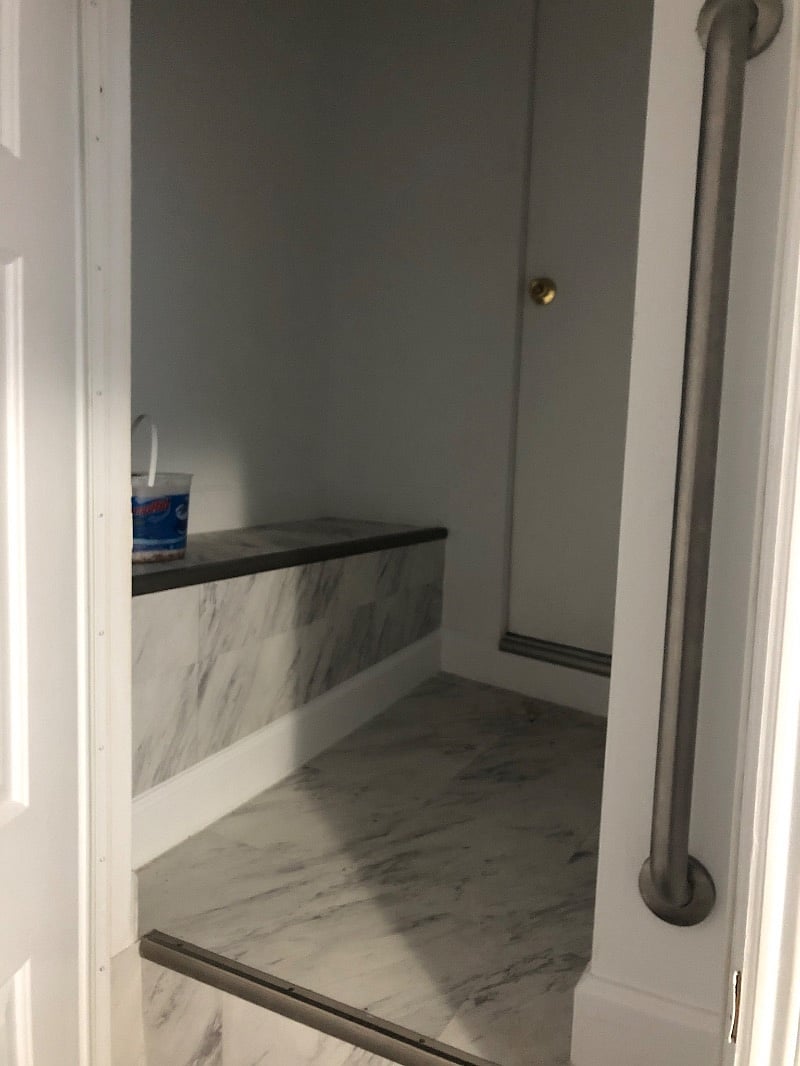Length of room storage shelf