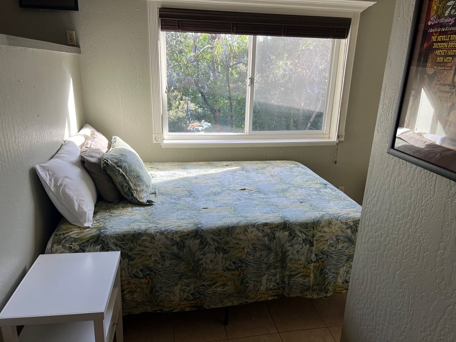 View of bedroom area from the closet area