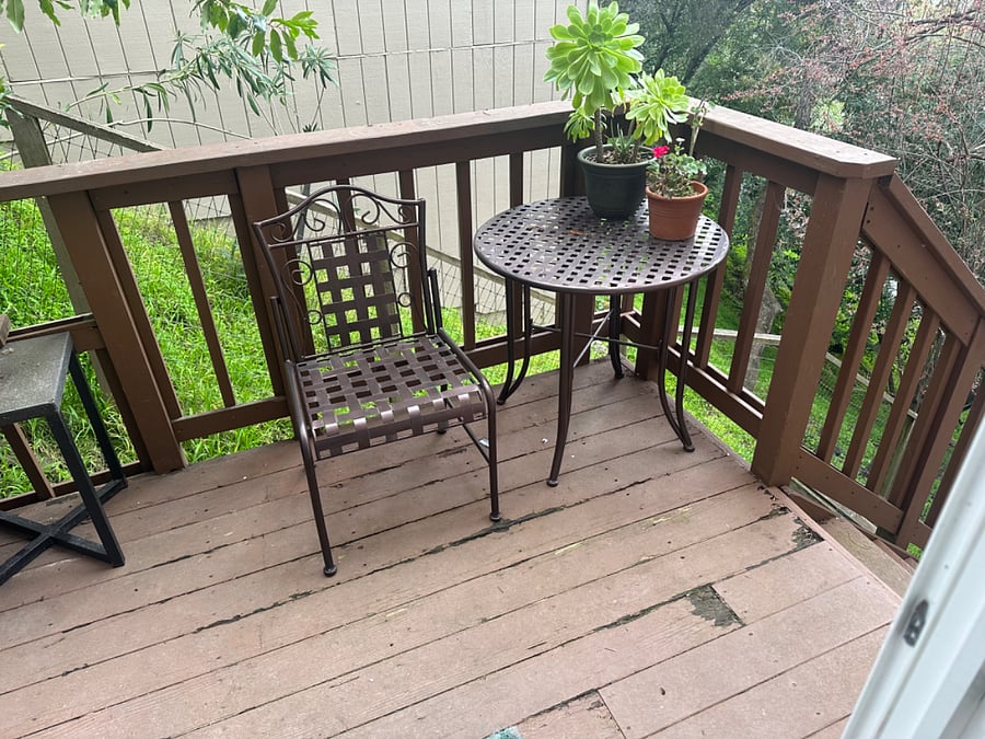 Outside deck