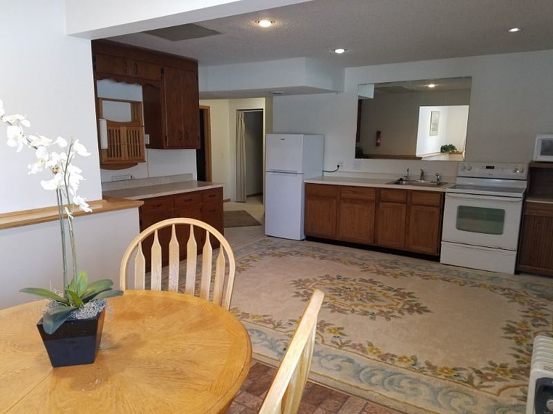 Kitchen from the the dining nook area