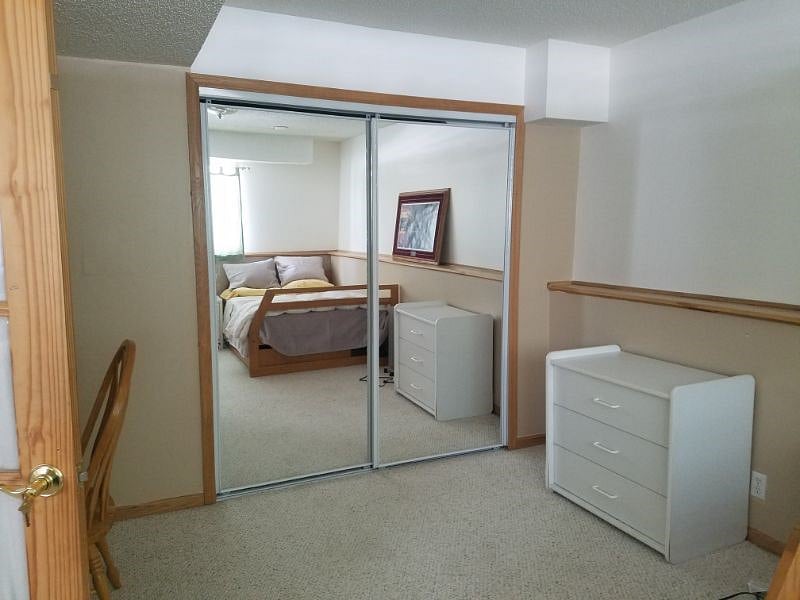 North facing bedroom closet area