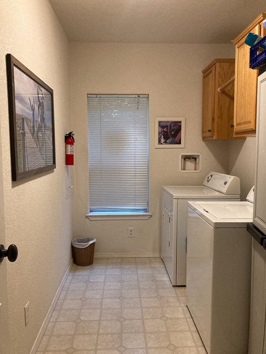 Laundry room is the only area shared by you and a second traveler.