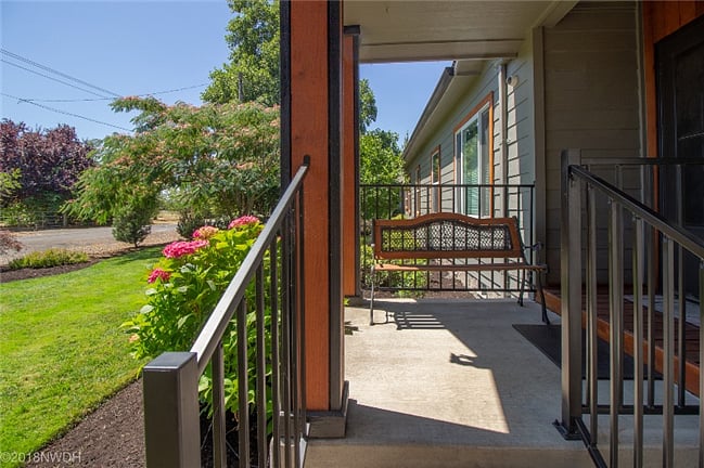 Relax on the front porch with southern exposure