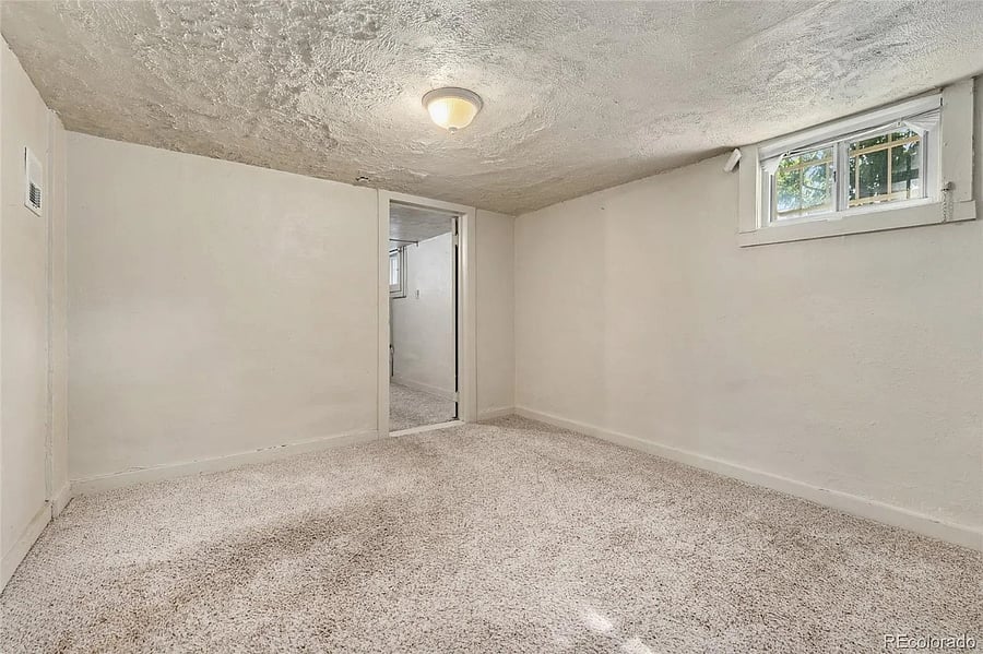 Basement room outside of bedroom.