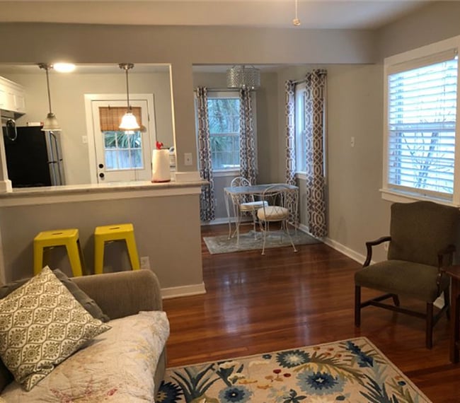 Living and kitchen areas