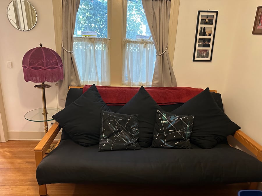 Futon in the second room for an occasional guest.