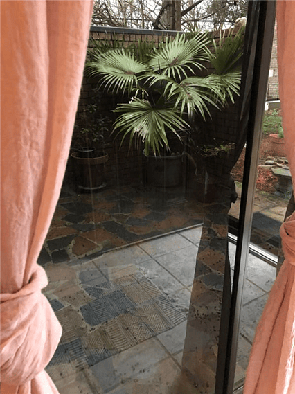 Private Patio with Storage Closet