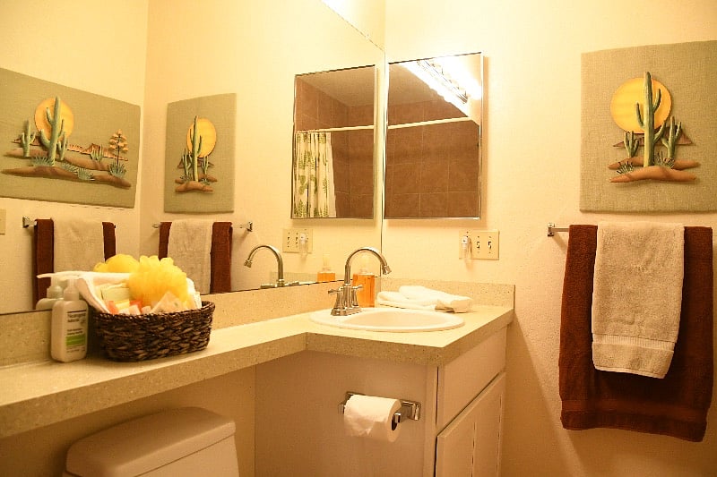 Bathroom sink area