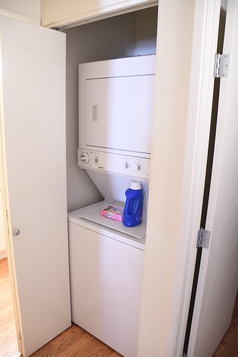 Washer and dryer inside condo
