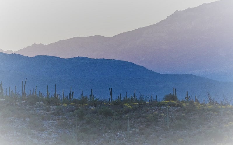 Every color in the mountains from day to day