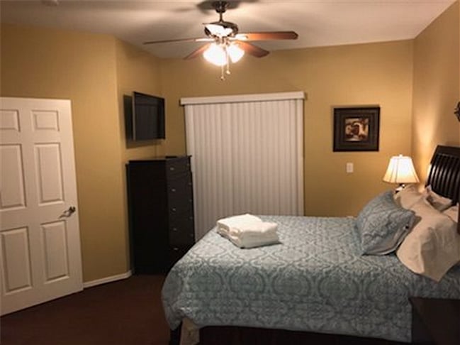 Master Bedroom,walk in closet and mounted Smart TV for streaming