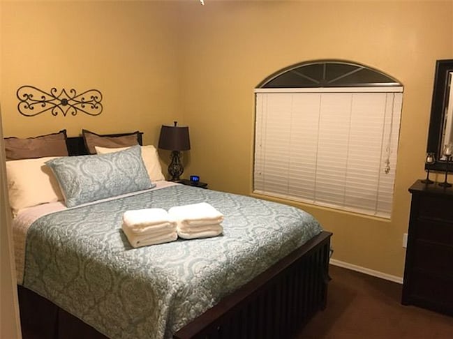 Guest Room has a Queen Bed/walk in closet
