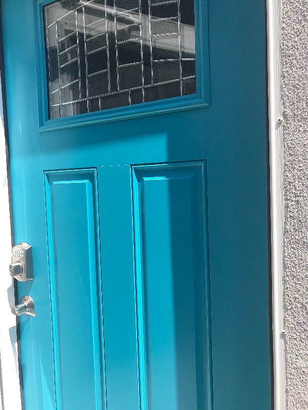 Front door with keyless entry