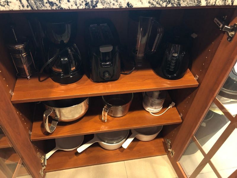 Stocked with kitchen appliances