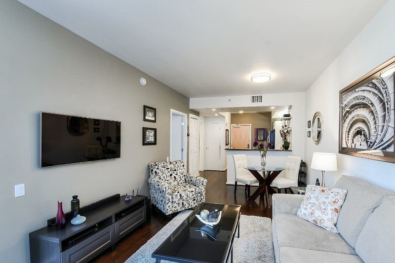 Living room and dining table.