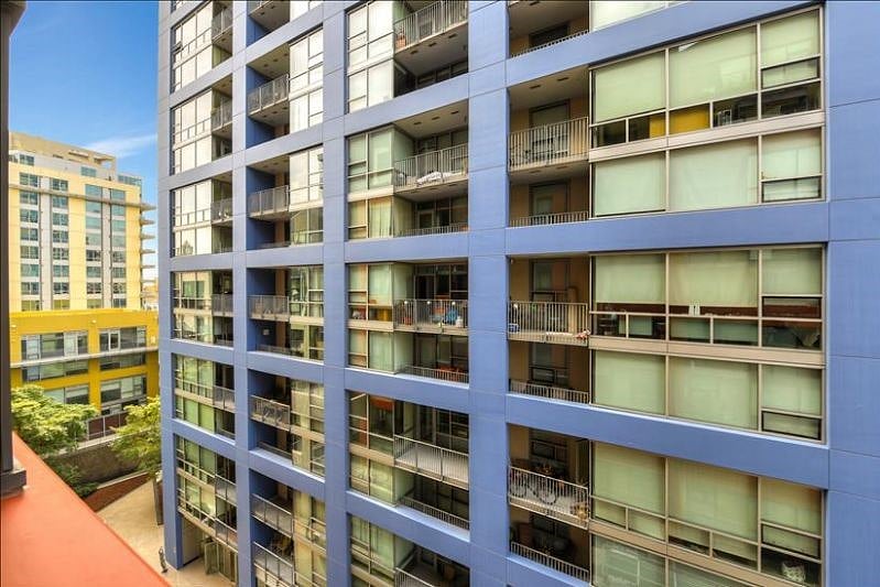 The ICON building is unique and colorful.