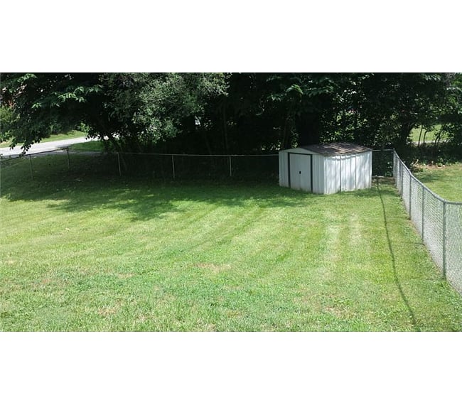 Fenced yard.