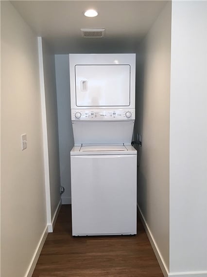 washer dryer within unit