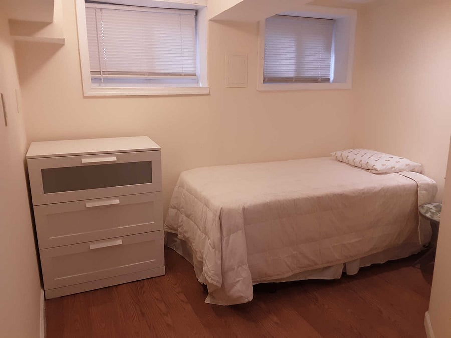 English Basement Apartment bedroom