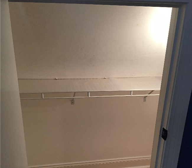 Private bedroom closet