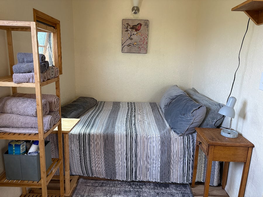 The sleeping nook, memory foam mattress all new bedding.