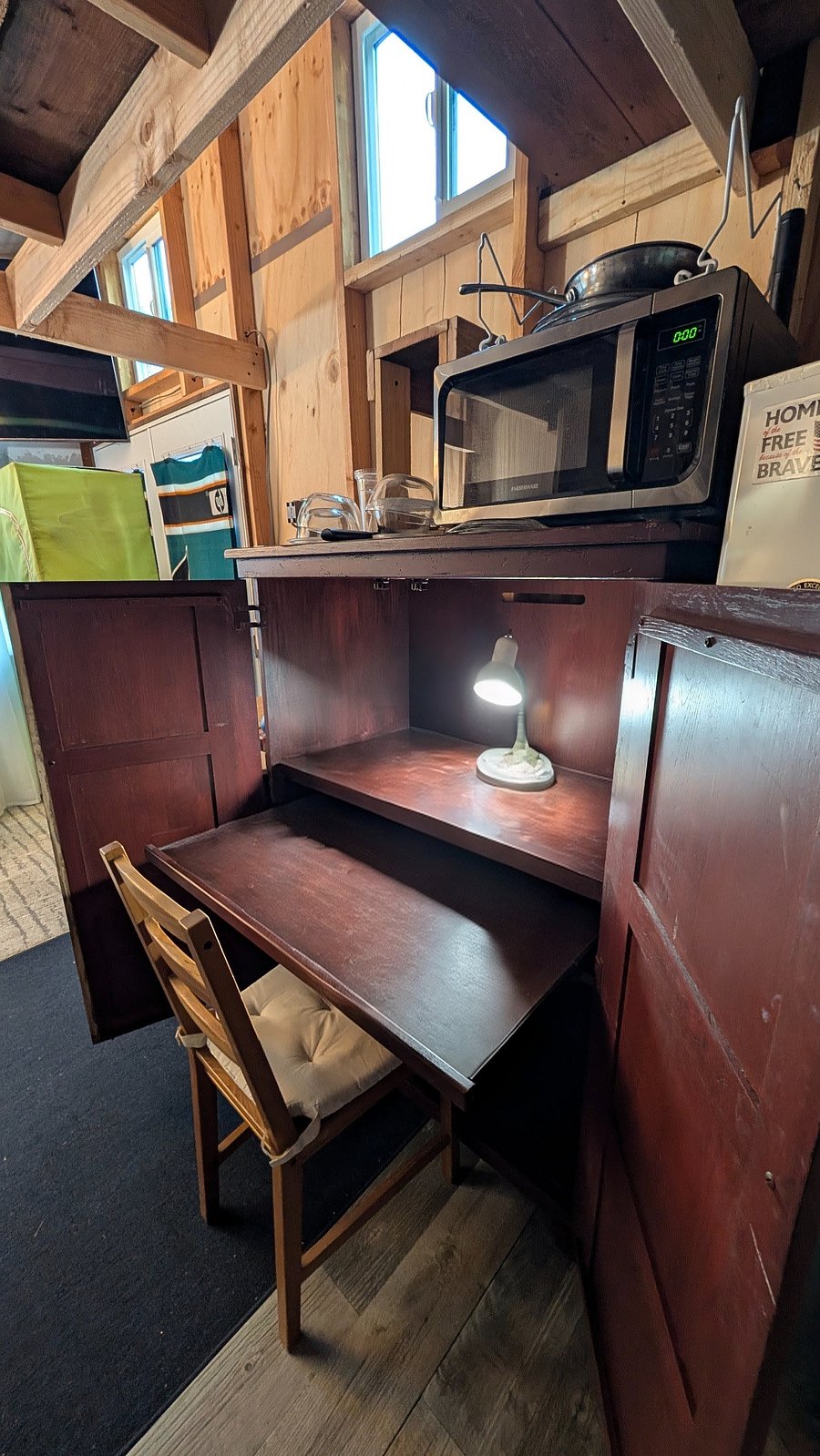 Pullout desk. H=20.5" D=23" W=36" Keyboard drawer is 36"