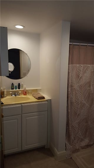 Bath with full shower