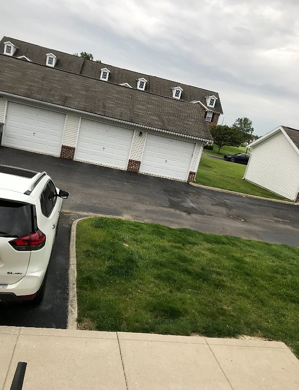Garage across the front door 