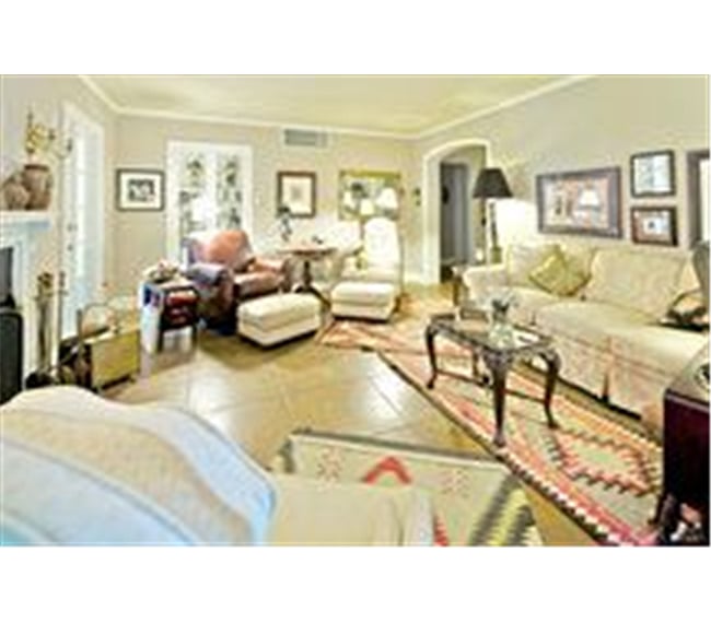 Living room has been redocorated but generally the same.
